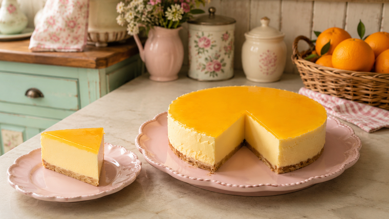 ¿Te tocó llevar el postre?: Tarta de naranja lista en solo 10 minutos