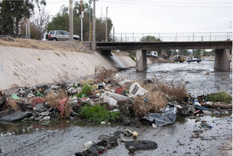 La basura retirada del dique Papagayos Foto: Gobierno