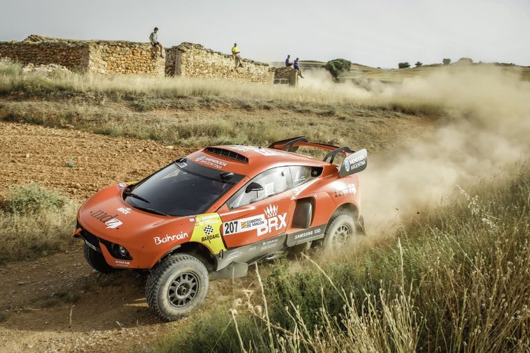 Orly Terranova lideraba en los primeros kilómetros, pero no pudo continuar. Foto: Baja Aragón