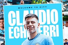 El Diablito Echeverri fue presentado formalmente por las redes del City y ya tuvo su primer entrenamiento. Foto: Prensa Manchester City