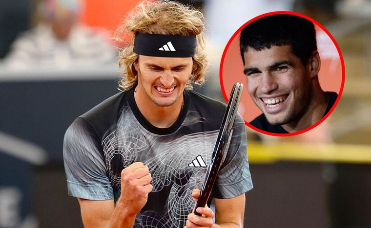 Zverev reveló la ayuda de Alcaraz para ganarle a Medvedev.