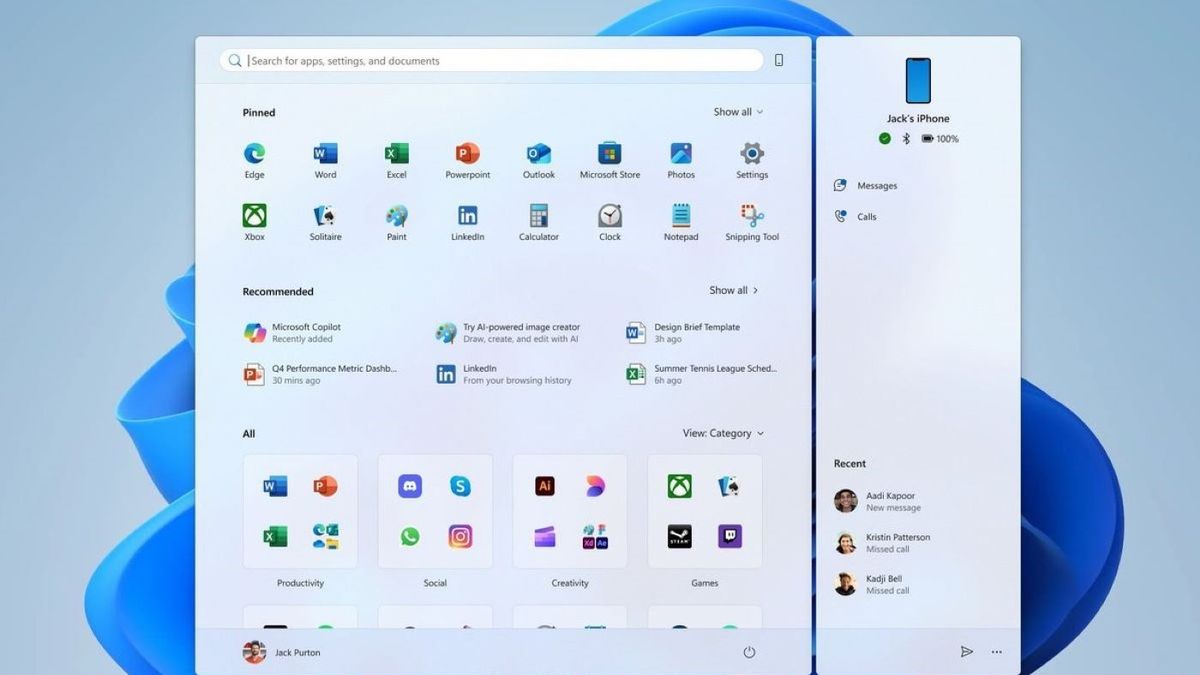 Microsoft prueba integrar <b>inteligencia artificial</b> a la barra de tareas de Windows 11 thumbnail