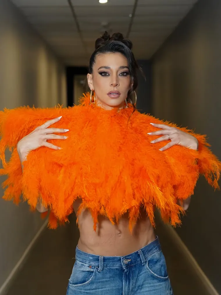La panelista de Gran Hermano confirmó que las plumas son la tendencia definitiva del año con un diseño de cuello alto. La panelista de Gran Hermano confirmó que las plumas son la tendencia definitiva del año con un diseño de cuello alto.