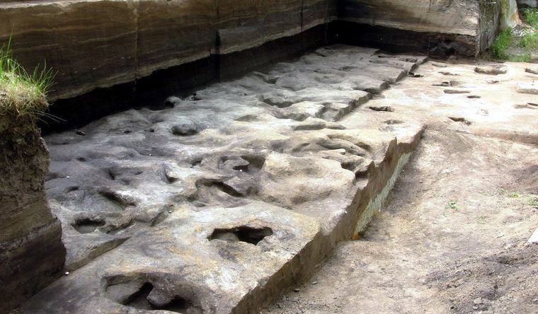 sitio arqueológico huellas humanas El sitio arqueológico con las extraordinarias huellas humanas. Foto: Tuebingen.de