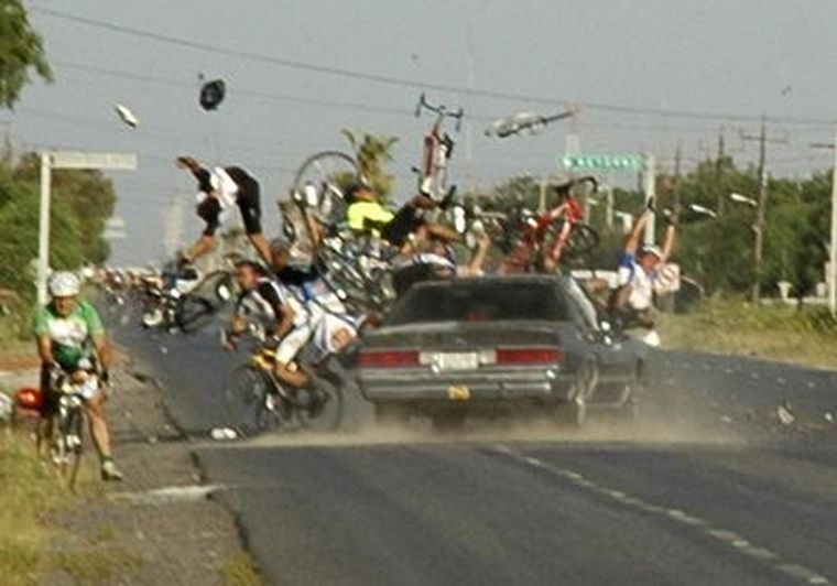 Imagen del fatal accidente. Foto: AP