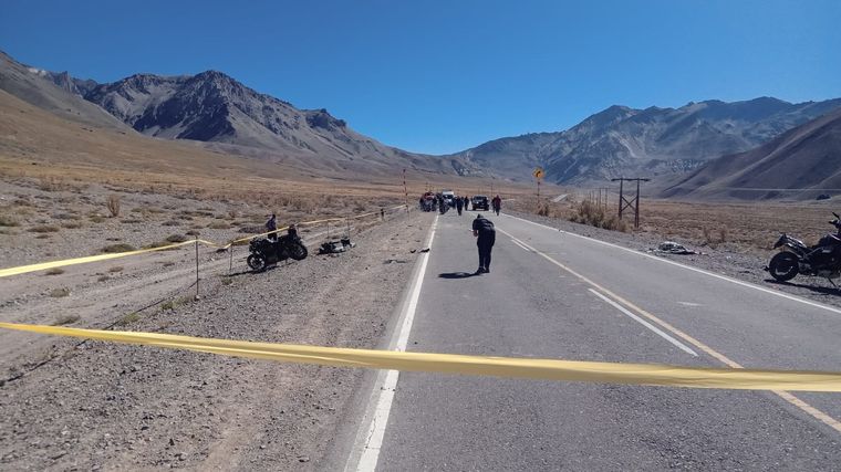 La escena luego del accidente
