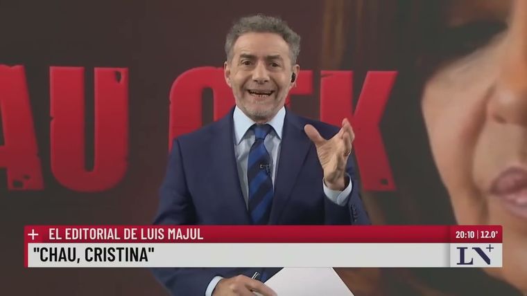 Luis Majul, satirizado a través de una particular versión de un clásico de Eros Ramazzotti. Foto: Captura de video LN+.