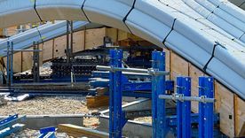 Puente de hormigón impreso en 3D. Foto: Block Research Group