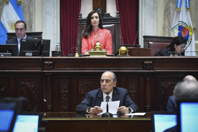 El jefe de Gabinete, Guillermo Francos, estuvo en el Senado. Foto: Noticias Argentinas