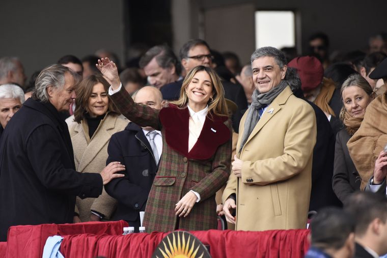 Jorge Macri junto a María Belén Ludueña en La Rural