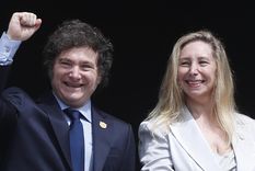 Javier Milei junto a El Jefe, Karina Milei Foto: EFE