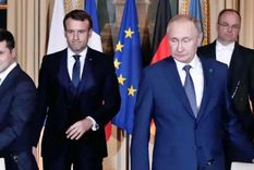 Años atrás, Putin y Zelenski se cruzaron en un acto oficial. Foto: NA.