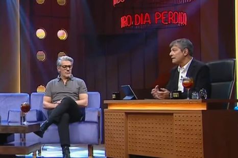 Pablo Echarri y Mario Pergolini en un tenso cruce. Foto: captura de video eltrece. Pablo Echarri y Mario Pergolini en un tenso cruce. Foto: captura de video eltrece.