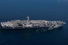 La flota está liderada por el portaaviones Abraham Lincoln (Imagen de archivo). La flota está liderada por el portaaviones Abraham Lincoln (Imagen de archivo).