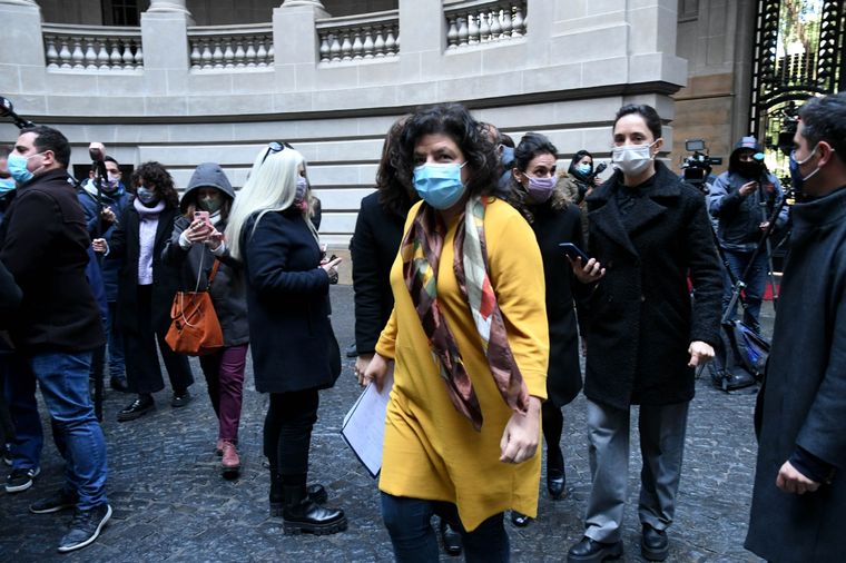La ministra de Salud brindó una conferencia de prensa en la Casa Rosada. Foto: Agencia Télam