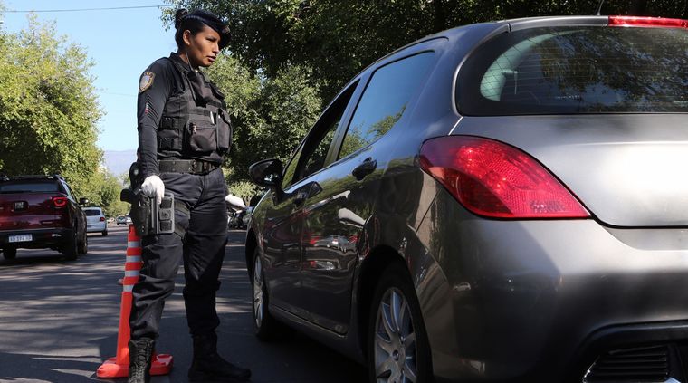 Ingreso a la Ciudad: siempre hubo controles de tránsito, aunque desde hace tiempo que la zona está desierta Foto: Gobierno de Mendoza