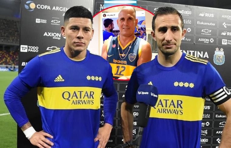 El papá de Marcos Rojo publicó un sugestivo video de su hijo y el Cali Izquierdoz levantado la Copa de la Liga.