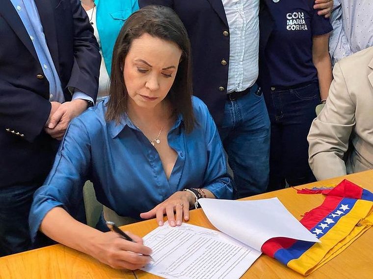 María Corina Machado se impuso en las primarias Foto: Instagram de María Corina Machado