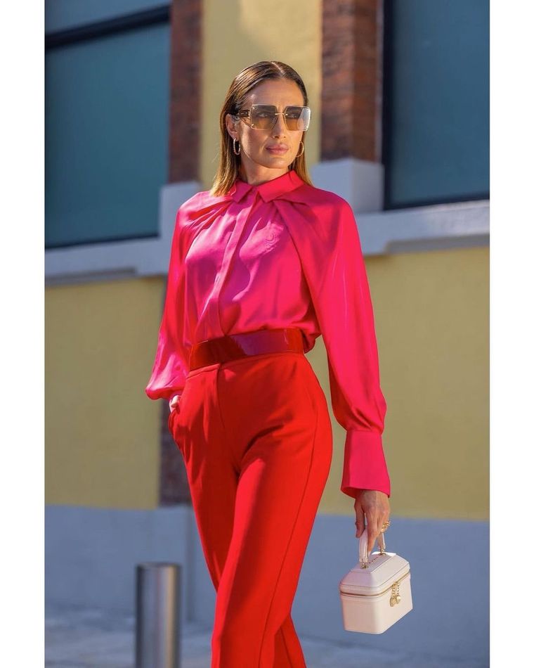 Nieves Álvarez nos conquista con sus tres looks en rojo y rosa. Foto: Instagram