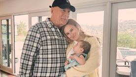 Bruce Willis junto a su hija Rumer y su nieta Lou.