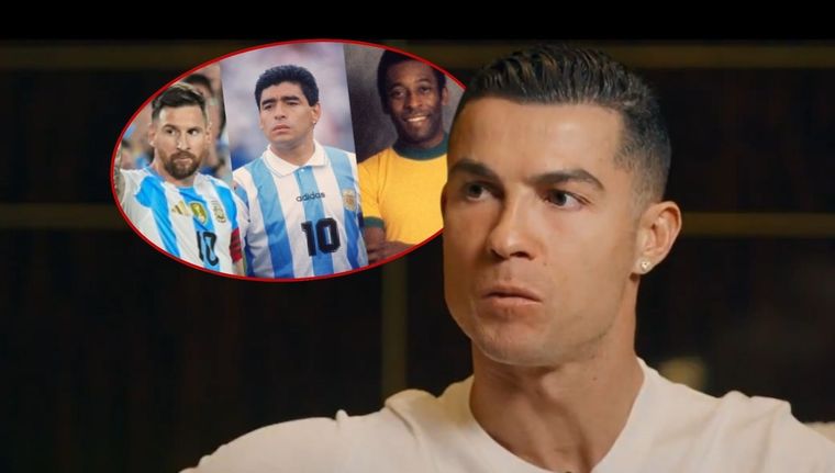 Los dichos de Ronaldo causaron polémica en el mundo entero. Foto: IG oficial de @pele @maradona @leomessi | Captura de TV