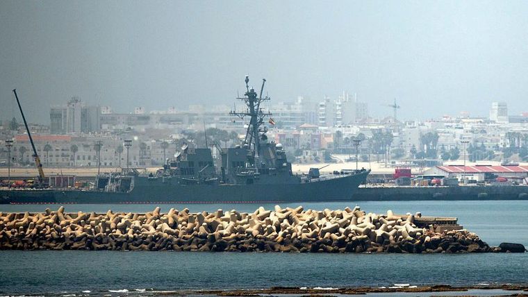 La base naval de Rota es un enclave estratégico en el Mediterráneo.