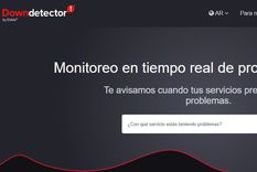 Así es la página principal de Downdetector.