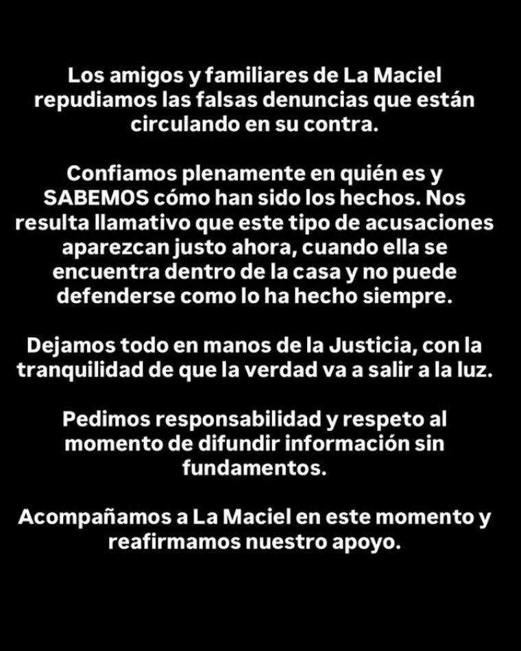 El comunicado de la familia de la participante de Gran Hermano. El comunicado de la familia de la participante de Gran Hermano. 