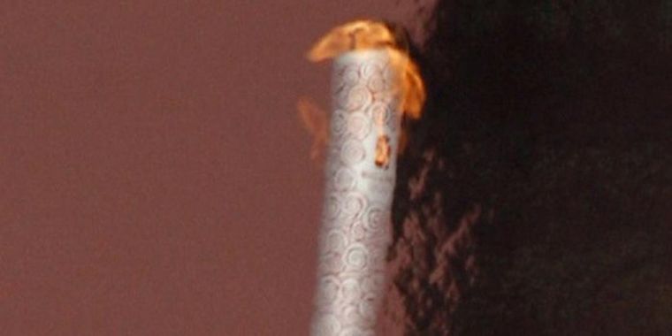 Acortaron el recorrido de la antorcha.