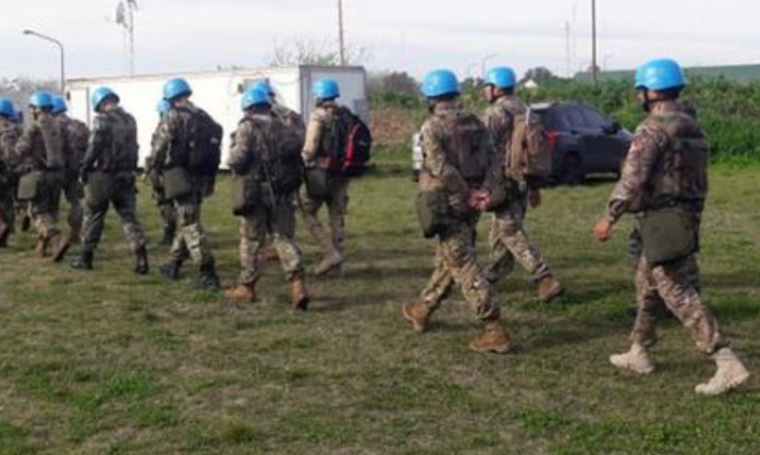 Los Cascos Azules se entrenan en Campo de Mayo.