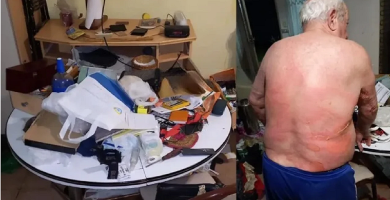 El jubilado en su casa. Foto: NA