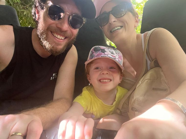 El argentino-israelí junto a su familia