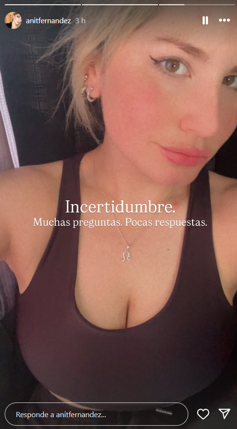 El mensaje de la hermana de Lourdes Fernández. Foto: captura de pantalla Instagram/ @anitfernandez. El mensaje de la hermana de Lourdes Fernández. Foto: captura de pantalla Instagram/ @anitfernandez. 