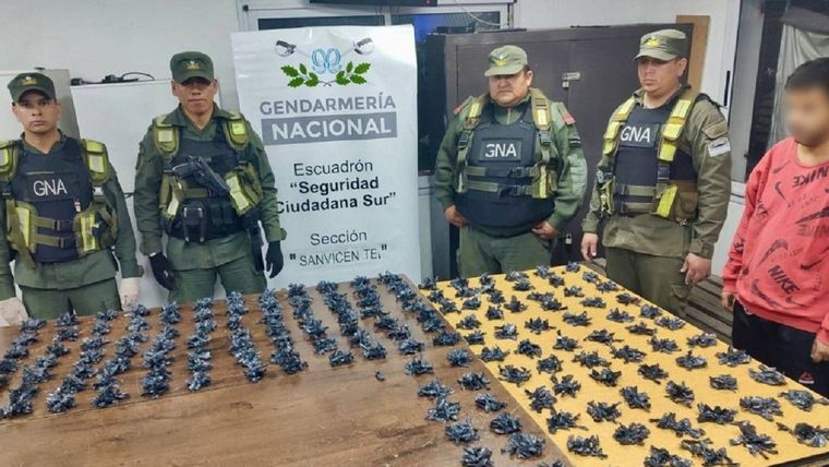 Gendarmería Nacional Argentina logró desarticular una red de narcotráfico en el Conurbano Foto: Gendarmería Nacional