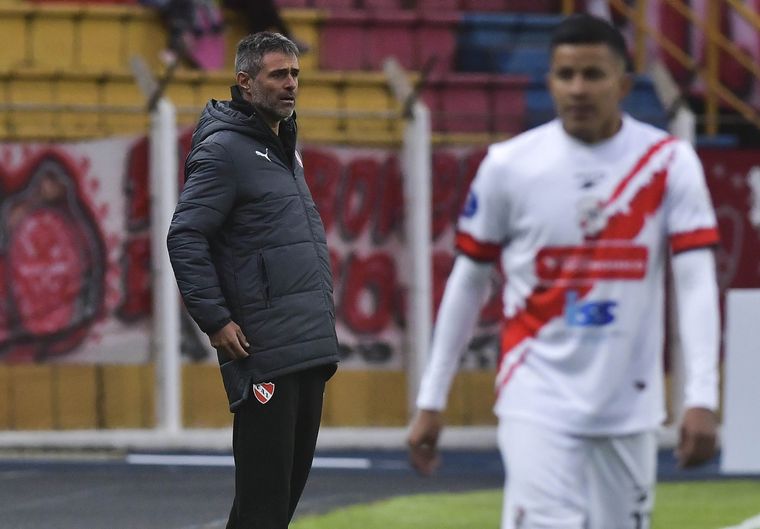 Vaccari durante la derrota de Independiente ante Nacional Potosi. Foto: Fotobaires