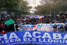 Masiva protesta en Barcelona Foto: BBC