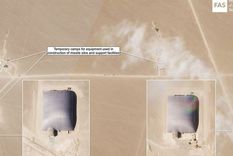 Los silos se construyen bajo unas enormes carpas. Foto: FAS/PLANET LAB INC