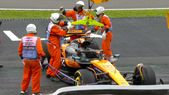 Oscar Piastri fue el primero que se despistó en Interlagos. Oscar Piastri fue el primero que se despistó en Interlagos.