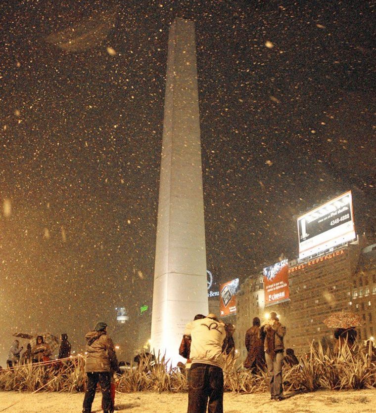 El día que cayó la nieve sobre CABA en 2007 Foto: X/@Felicitas73_