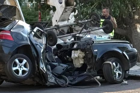 Así quedó el vehículo tras el accidente. Foto: gentileza