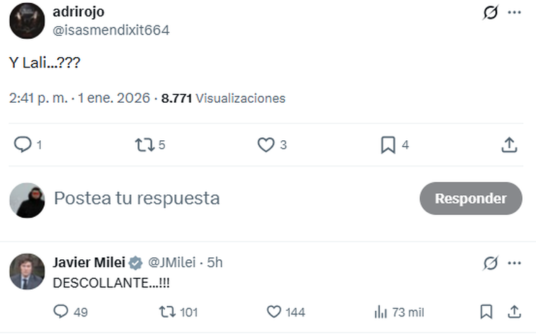 El comentario viral de Javier Milei sobre Lali Espósito. El comentario viral de Javier Milei sobre Lali Espósito. 