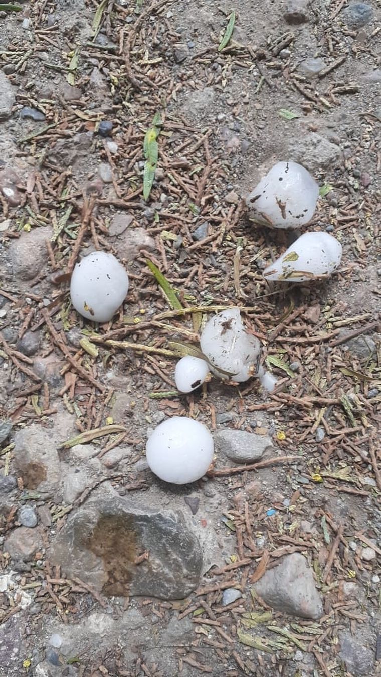 La semana pasada también cayó granizo en San Rafael.