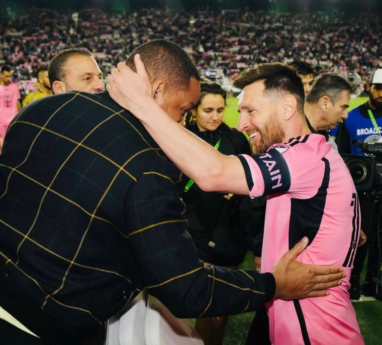 El encuentro entre Messi y Will Smith Foto: @willsmith