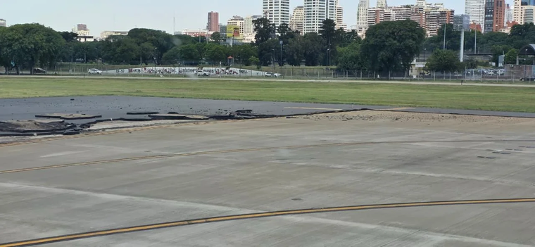 Las obras en Aeroparque. Las obras en Aeroparque.