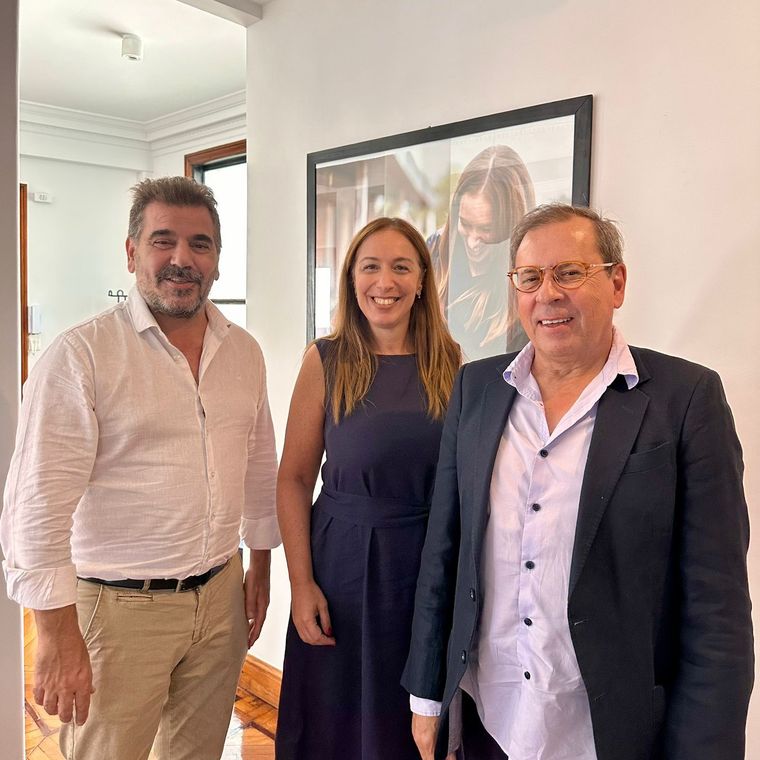 Mario Markic junto a María Eugenia Vidal y Cristian Ritondo. Foto: Twitter