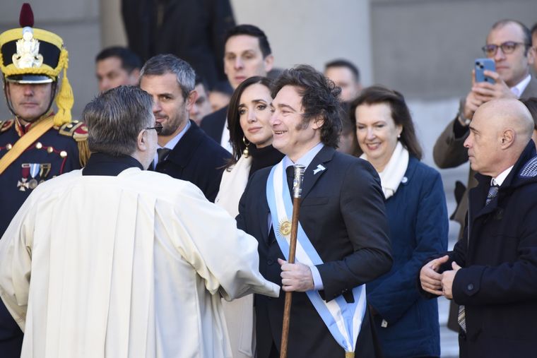 Javier Milei y su Gabinete participaron del Tedeum por el 25 de Mayo Foto: Juan Mateo Aberastain/MDZ