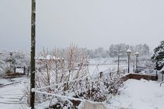 fotos: asi esta potrerillos este domingo, cubierto de nieve