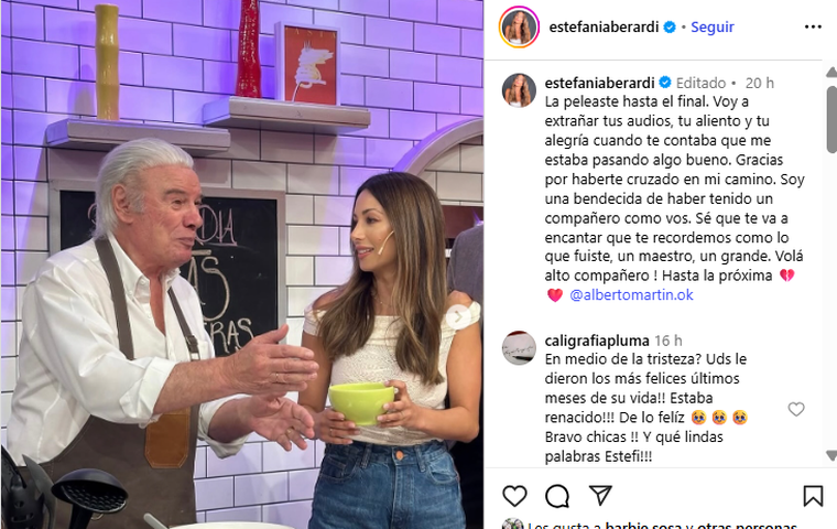 Otra despedida m&aacute;s. Instagram / estefaniaberardi