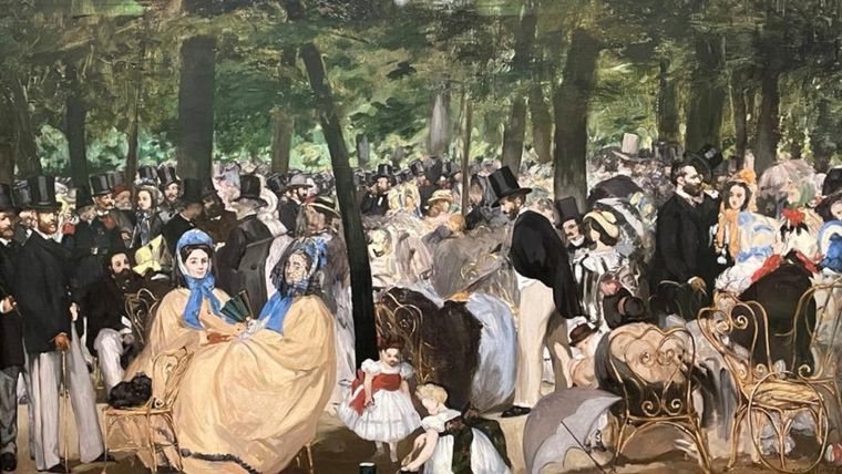 Eduard Manet, “Música en los jardines de las Tullerias” Hugh Lane, Dublin Foto: Gentileza: MNBA