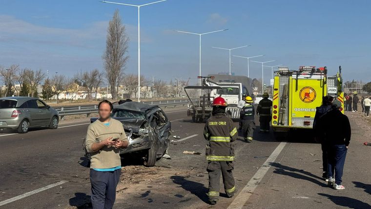 El accidente de tránsito en el Acceso Sur